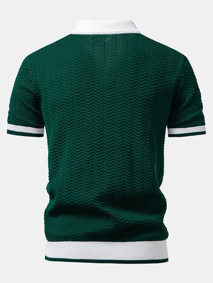 Harrow Textured Knit Polo