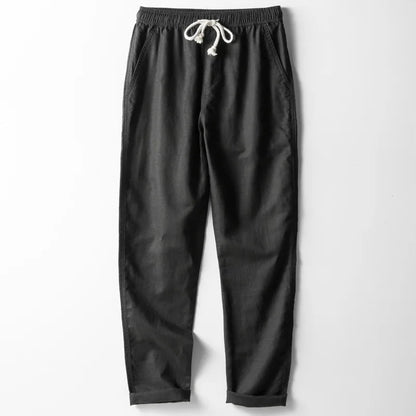 Sorrento Linen-Blend Trousers - Black