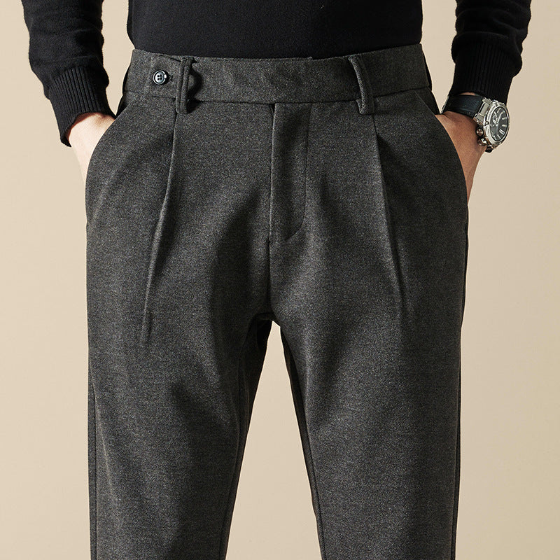 Windsor Double-Pleat Trousers - Grey