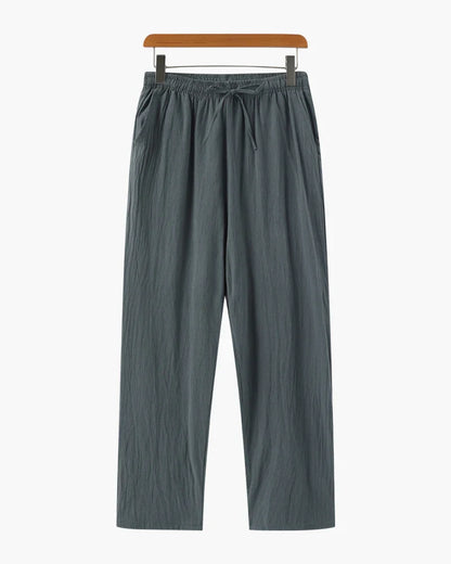 Amalfi Drawstring Linen Trousers - Green