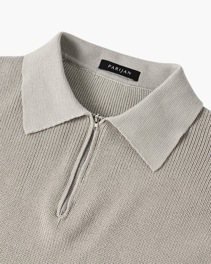 Somerset Zip Collar Knit - Grey