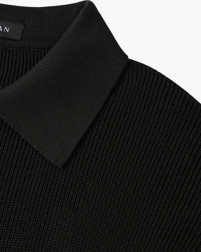 Somerset Zip Collar Knit - Black